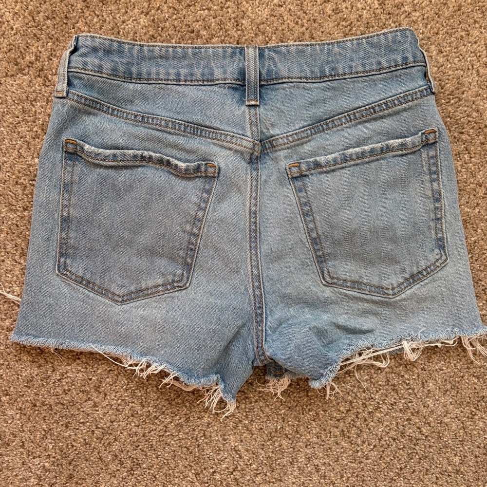 Old Navy Light Blue Distressed Jean Shorts - Picture 4 of 6